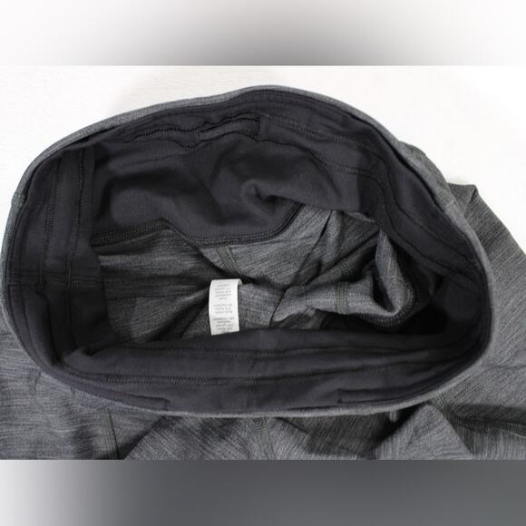 EUC Lululemon 4 Heathered Gray‎ Black Pace Rival Mid-Rise Crop Pockets - Picture 13 of 15